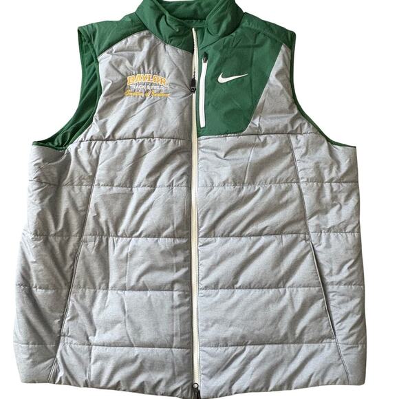 Nike Baylor Track & Field Puffer Vest XXL GORPCORE Preppy Gameday